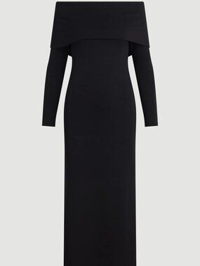 Morgan Split Foldover Jersey Dress